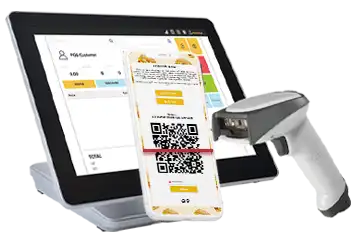 Validation of Digital Coupon on smartphone using a POS scanner.