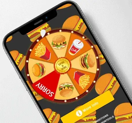 Digital prize wheel campaign example