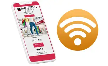 Smartphone connected with wifi network automatically opens Digital Coupon.