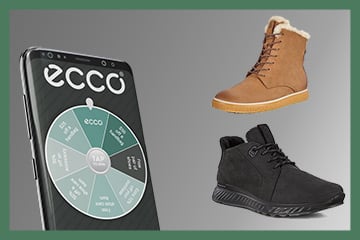 ECCO digital spin wheel retail campaign