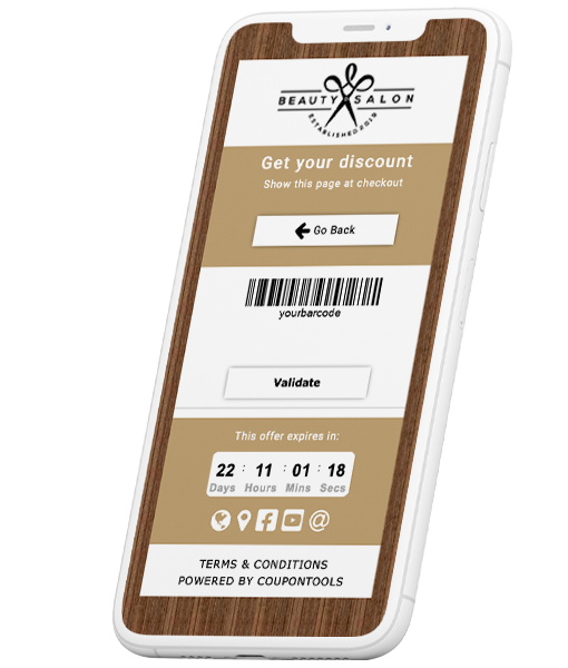 Digital Coupon Validation by importing your own barcodes and validation codes.